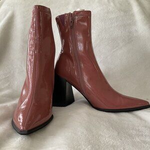 Jeffrey Campbell Womens Pink Leather Ankle Boots Shoes 8.5 Medium (B,M) Lasiren